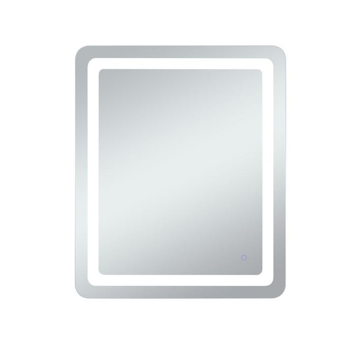 Elegant Decor Genesis 30X36" Soft Edge LED Mirror, Glossy White