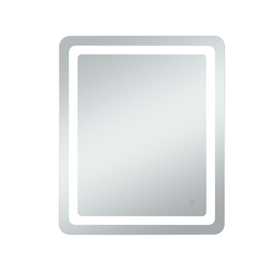 Elegant Decor Genesis 30X36" Soft Edge LED Mirror, Glossy White