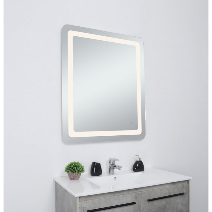Elegant Decor Genesis 30X36" Soft Edge LED Mirror, Glossy White
