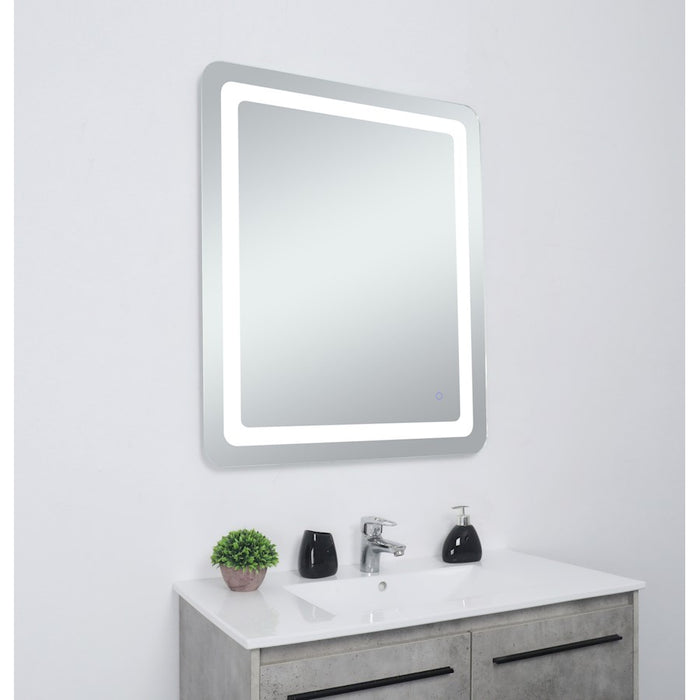 Elegant Decor Genesis 30X36" Soft Edge LED Mirror, Glossy White