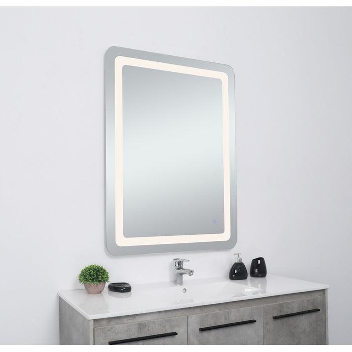 Elegant Decor Genesis 30X40" Soft Edge LED Mirror, Glossy White