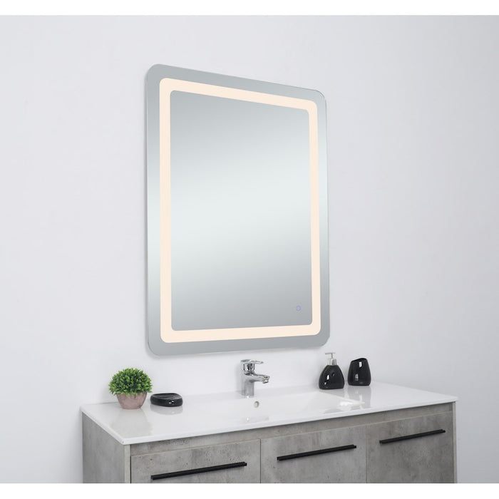 Elegant Decor Genesis 30X40" Soft Edge LED Mirror, Glossy White