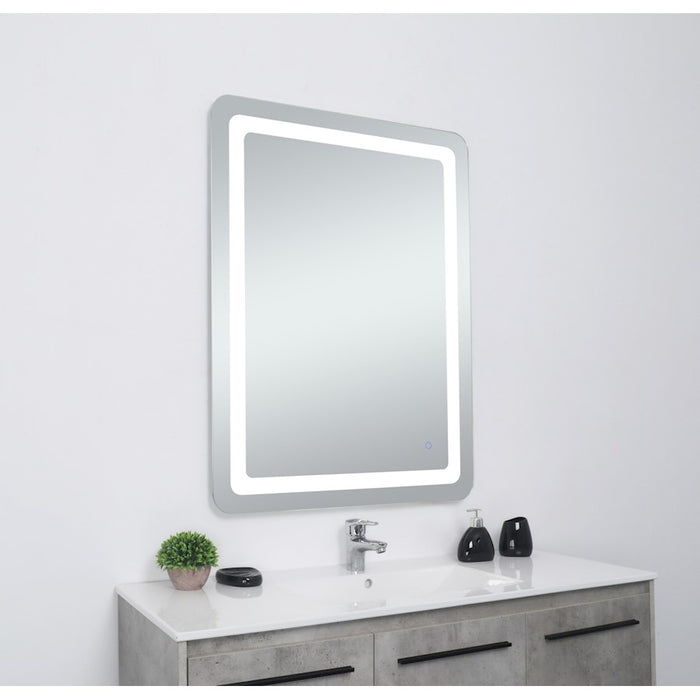 Elegant Decor Genesis 30X40" Soft Edge LED Mirror, Glossy White
