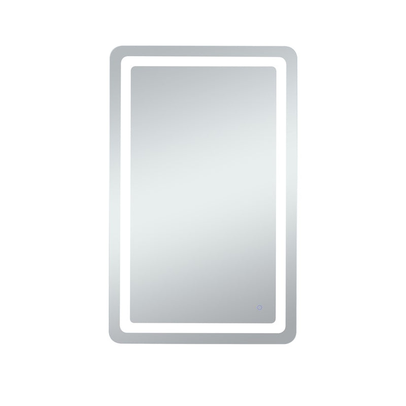 Elegant Decor Genesis 30X48" Soft Edge LED Mirror, Glossy White