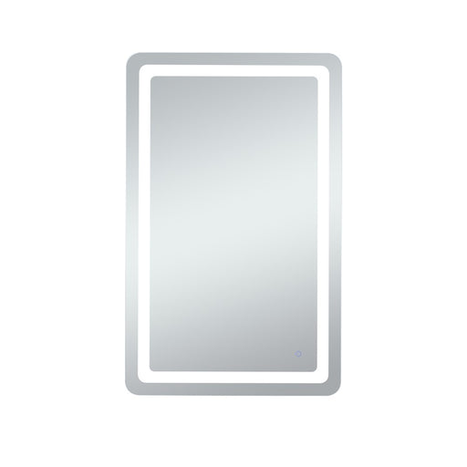 Elegant Decor Genesis 30X48" Soft Edge LED Mirror, Glossy White