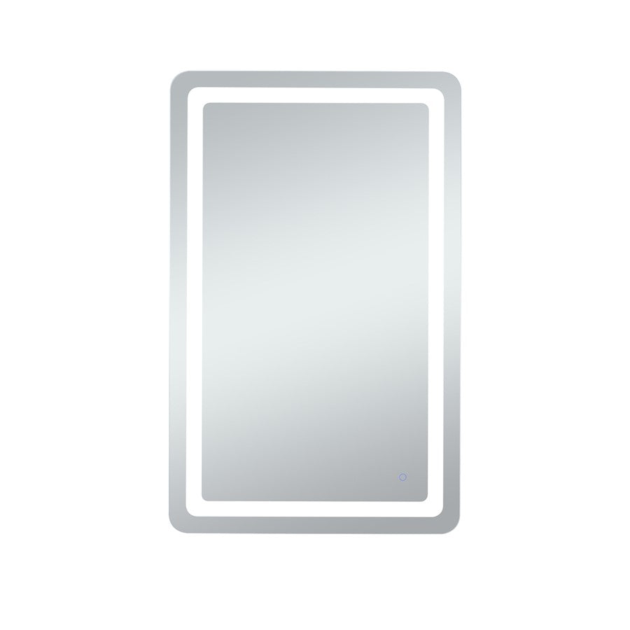 Elegant Decor Genesis 30X48" Soft Edge LED Mirror, Glossy White