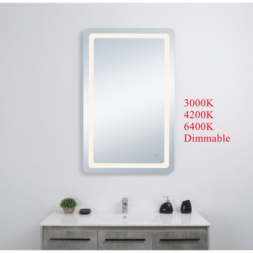 Elegant Decor Genesis 30X48" Soft Edge LED Mirror, Glossy White