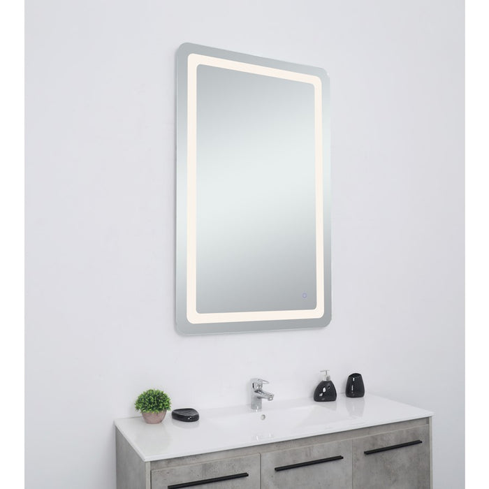 Elegant Decor Genesis 30X48" Soft Edge LED Mirror, Glossy White
