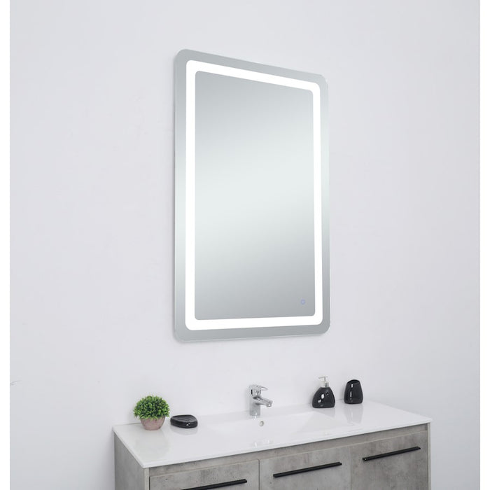 Elegant Decor Genesis 30X48" Soft Edge LED Mirror, Glossy White