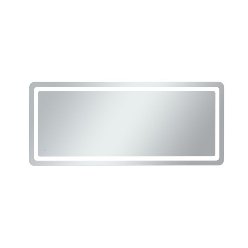 Elegant Decor Genesis 30X72" Soft Edge LED Mirror, Glossy White