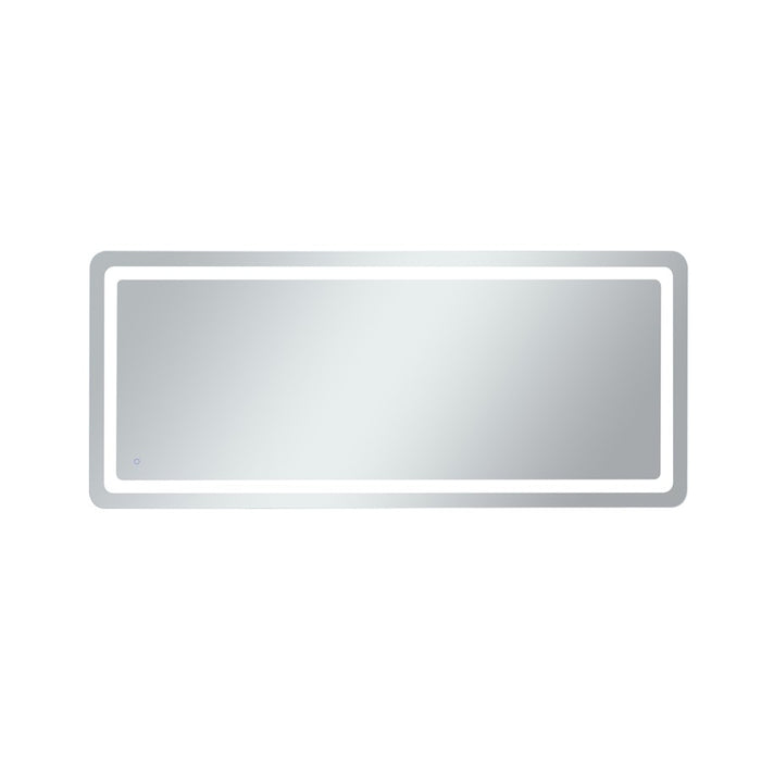 Elegant Decor Genesis 30X72" Soft Edge LED Mirror, Glossy White
