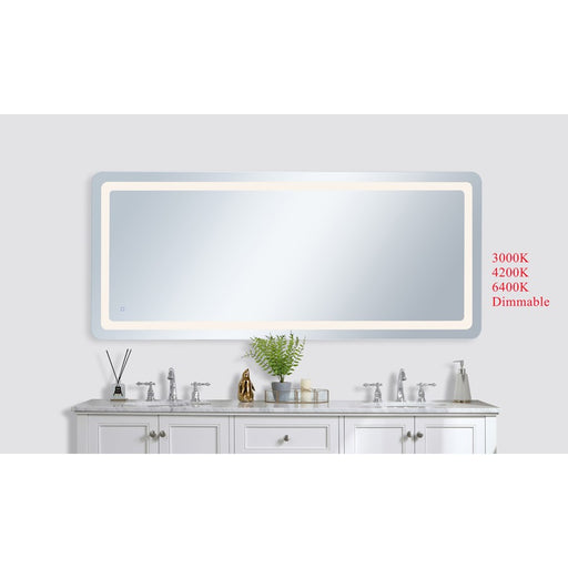 Elegant Decor Genesis 30X72" Soft Edge LED Mirror, Glossy White