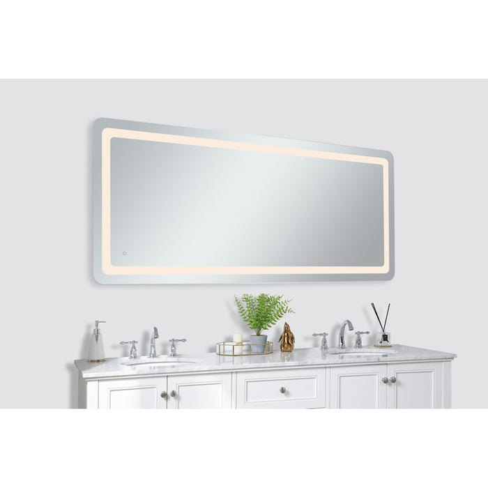 Elegant Decor Genesis 30X72" Soft Edge LED Mirror, Glossy White