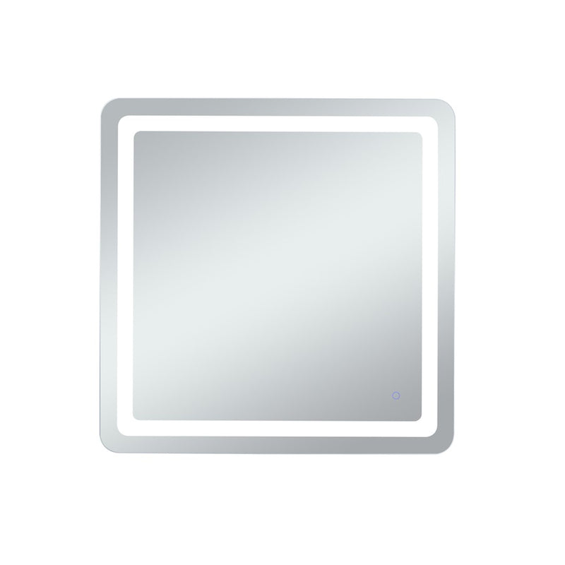 Elegant Decor Genesis 36X36" Soft Edge LED Mirror, Glossy White