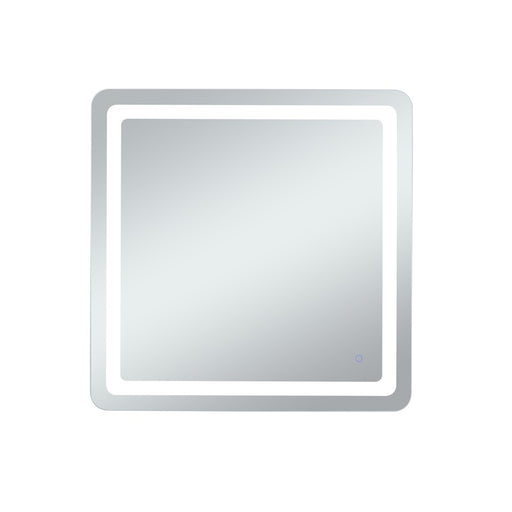 Elegant Decor Genesis 36X36" Soft Edge LED Mirror, Glossy White