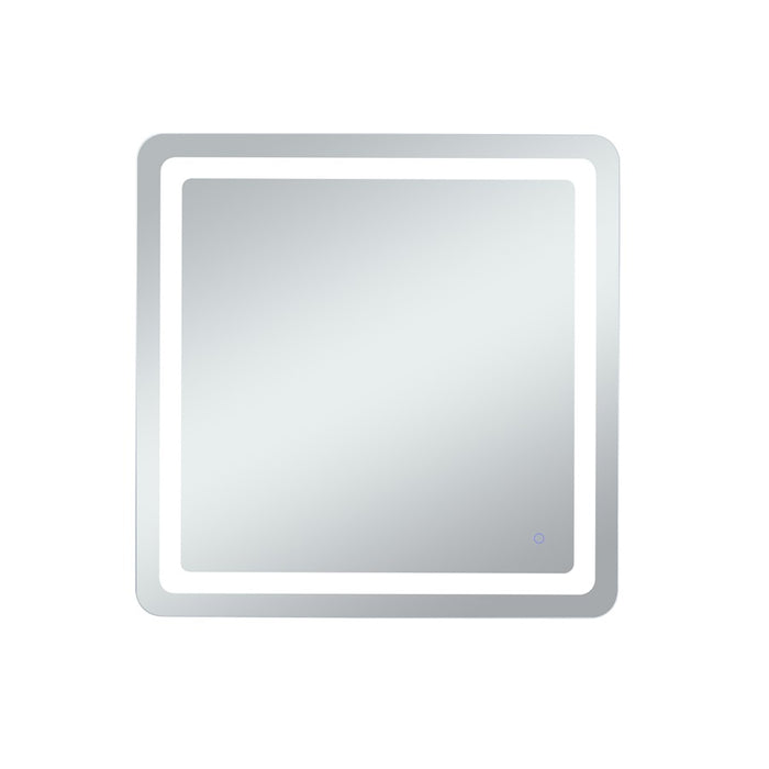 Elegant Decor Genesis 36X36" Soft Edge LED Mirror, Glossy White