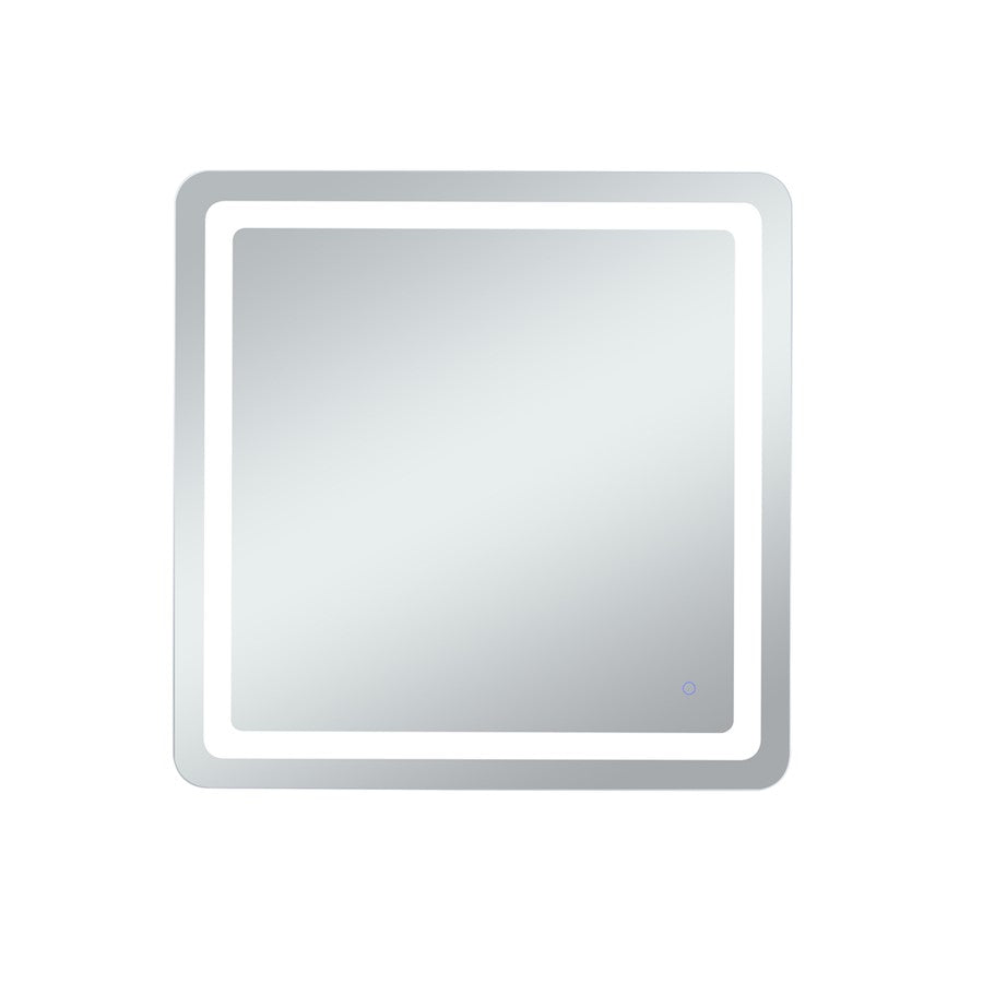 Elegant Decor Genesis 36X36" Soft Edge LED Mirror, Glossy White