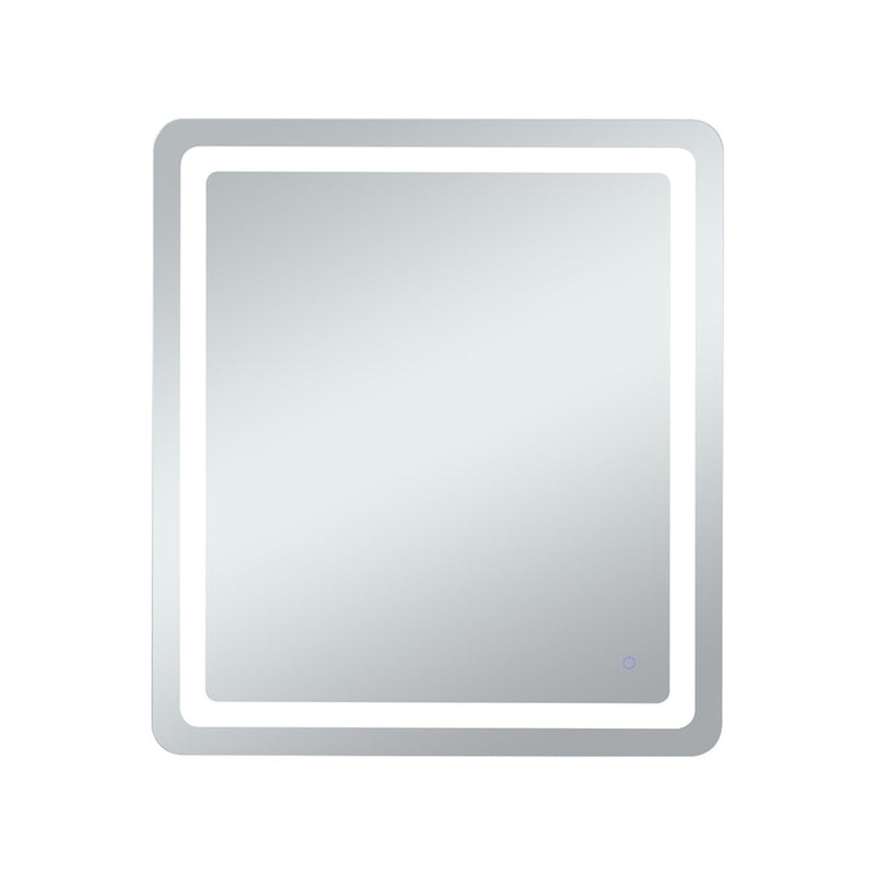 Elegant Decor Genesis 36X40" Soft Edge LED Mirror, Glossy White