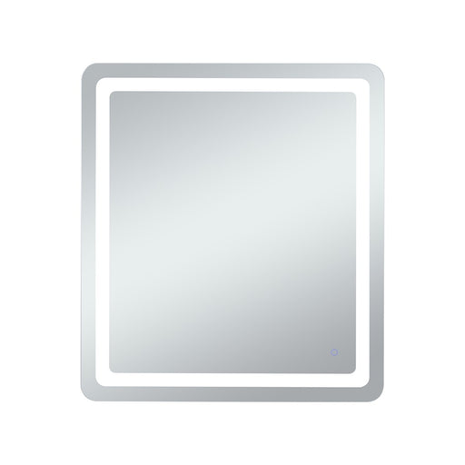 Elegant Decor Genesis 36X40" Soft Edge LED Mirror, Glossy White