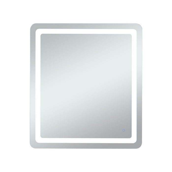 Elegant Decor Genesis 36X40" Soft Edge LED Mirror, Glossy White
