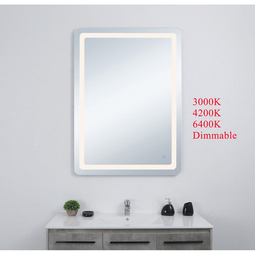 Elegant Decor Genesis 36X48" Soft Edge LED Mirror, Glossy White