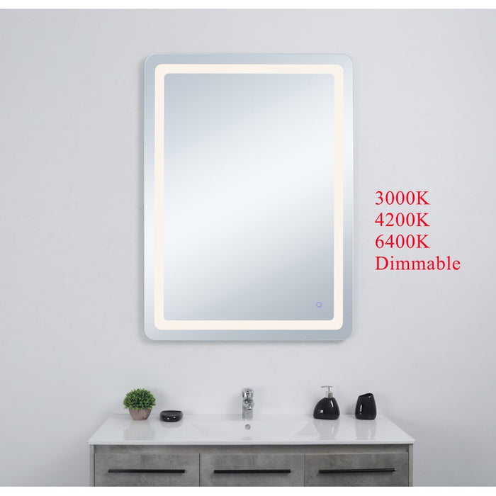 Elegant Decor Genesis 36X48" Soft Edge LED Mirror, Glossy White