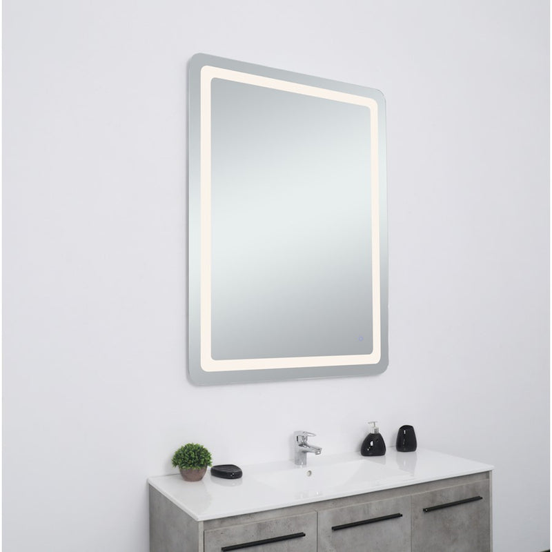 Elegant Decor Genesis 36X48" Soft Edge LED Mirror, Glossy White