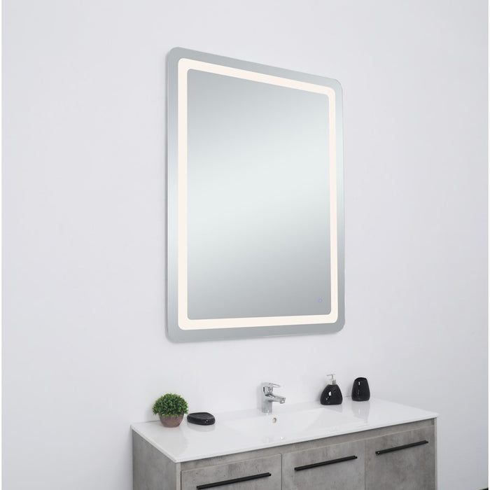 Elegant Decor Genesis 36X48" Soft Edge LED Mirror, Glossy White