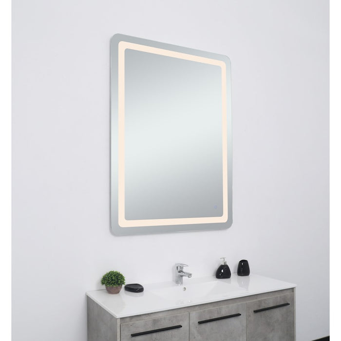 Elegant Decor Genesis 36X48" Soft Edge LED Mirror, Glossy White