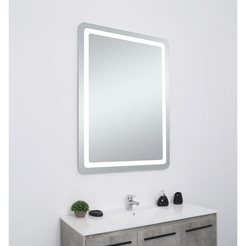 Elegant Decor Genesis 36X48" Soft Edge LED Mirror, Glossy White