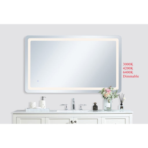 Elegant Decor Genesis 36X60" Soft Edge LED Mirror, Glossy White