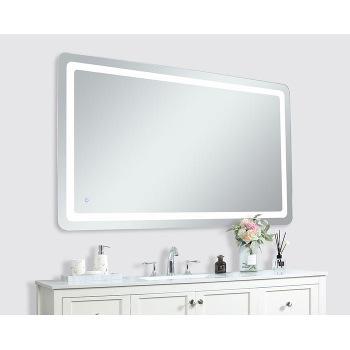 Elegant Decor Genesis 36X60" Soft Edge LED Mirror, Glossy White