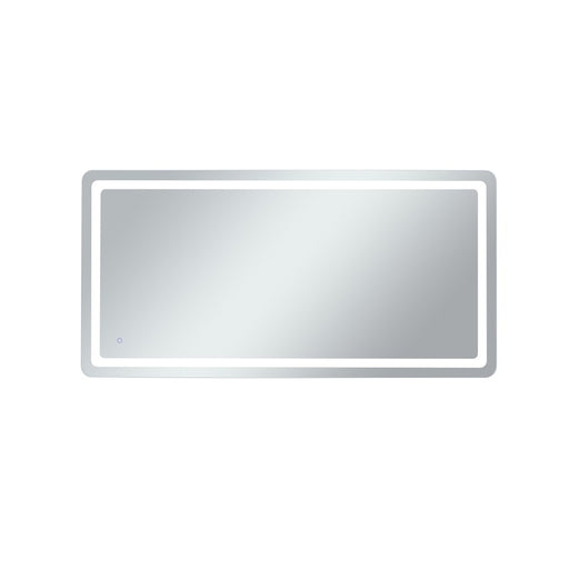 Elegant Decor Genesis 36X72" Soft Edge LED Mirror, Glossy White