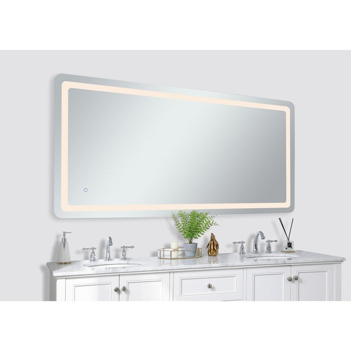 Elegant Decor Genesis 36X72" Soft Edge LED Mirror, Glossy White