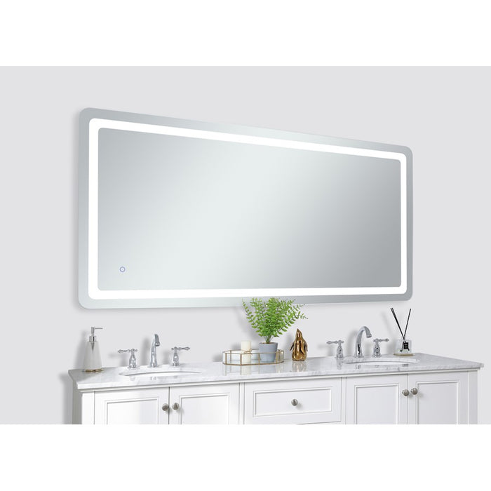 Elegant Decor Genesis 36X72" Soft Edge LED Mirror, Glossy White