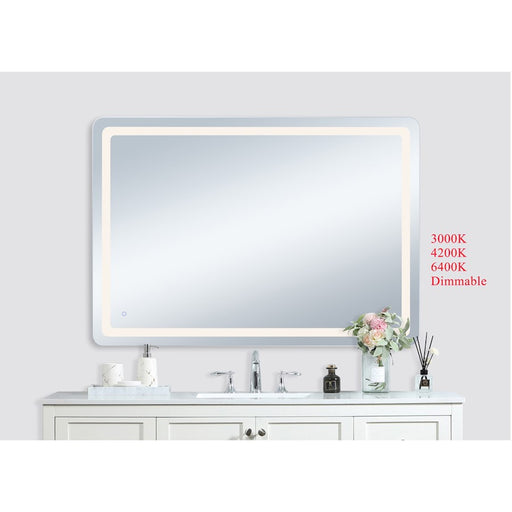 Elegant Decor Genesis 42X60" Soft Edge LED Mirror, Glossy White