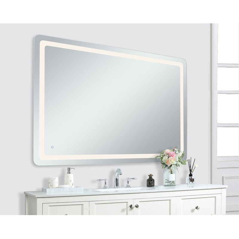 Elegant Decor Genesis 42X60" Soft Edge LED Mirror, Glossy White