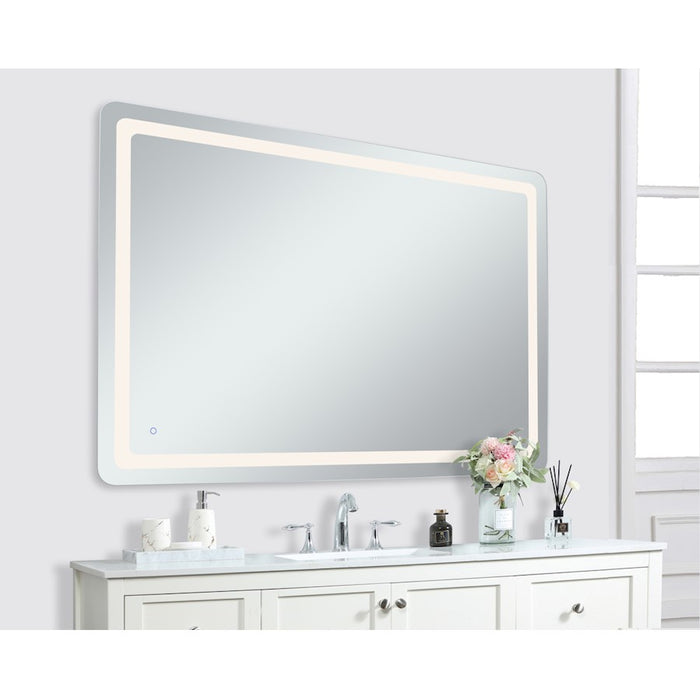 Elegant Decor Genesis 42X60" Soft Edge LED Mirror, Glossy White