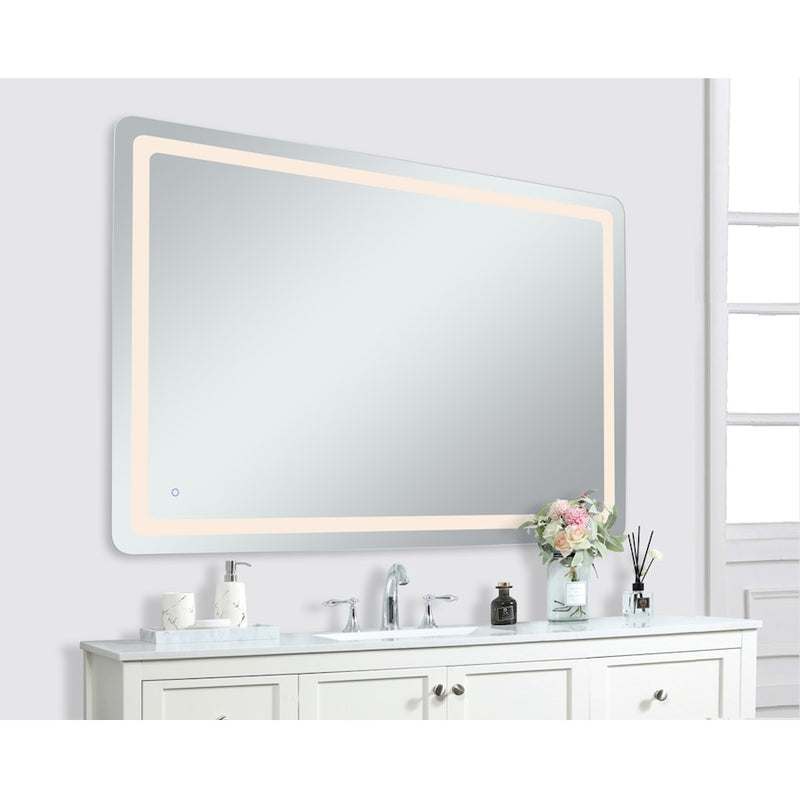 Elegant Decor Genesis 42X60" Soft Edge LED Mirror, Glossy White