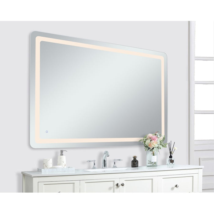 Elegant Decor Genesis 42X60" Soft Edge LED Mirror, Glossy White