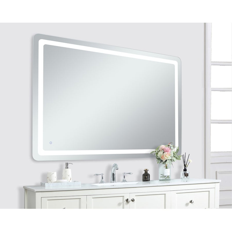 Elegant Decor Genesis 42X60" Soft Edge LED Mirror, Glossy White