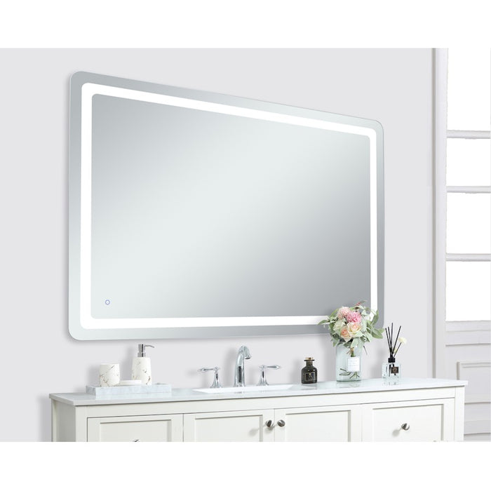Elegant Decor Genesis 42X60" Soft Edge LED Mirror, Glossy White