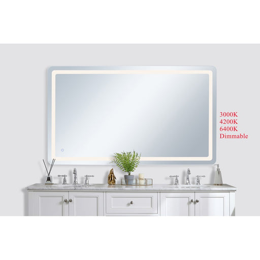 Elegant Decor Genesis 42X72" Soft Edge LED Mirror, Glossy White