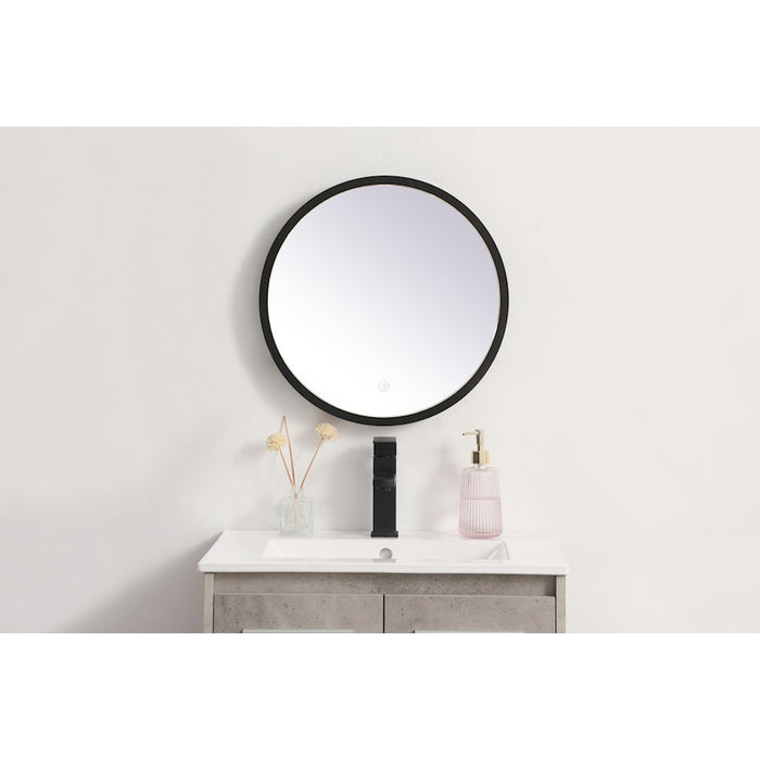 Elegant Decor Pier 18" LED Mirror/3000K/4200K/6400K, Black