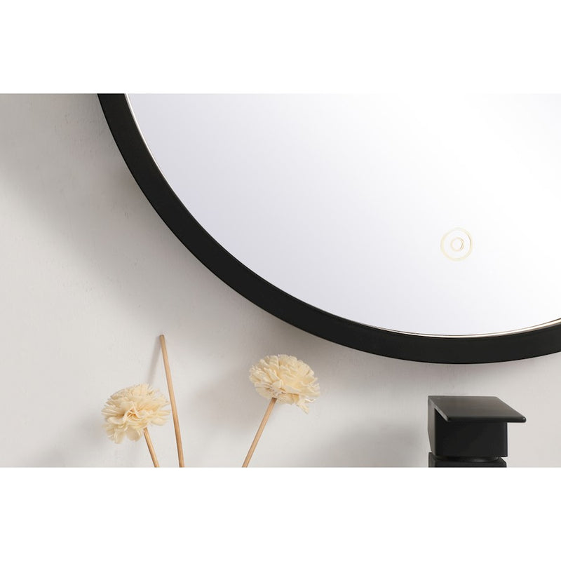 Elegant Decor Pier 18" LED Mirror/3000K/4200K/6400K, Black