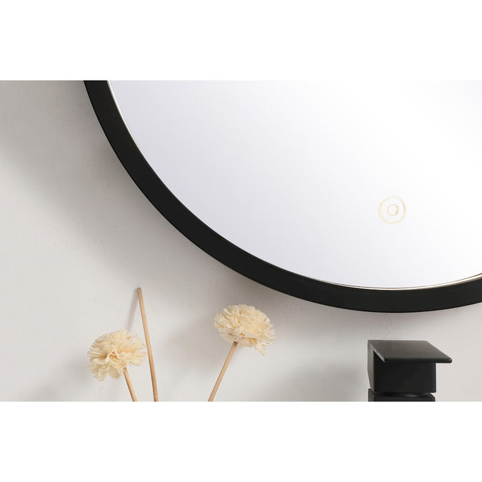 Elegant Decor Pier 18" LED Mirror/3000K/4200K/6400K, Black