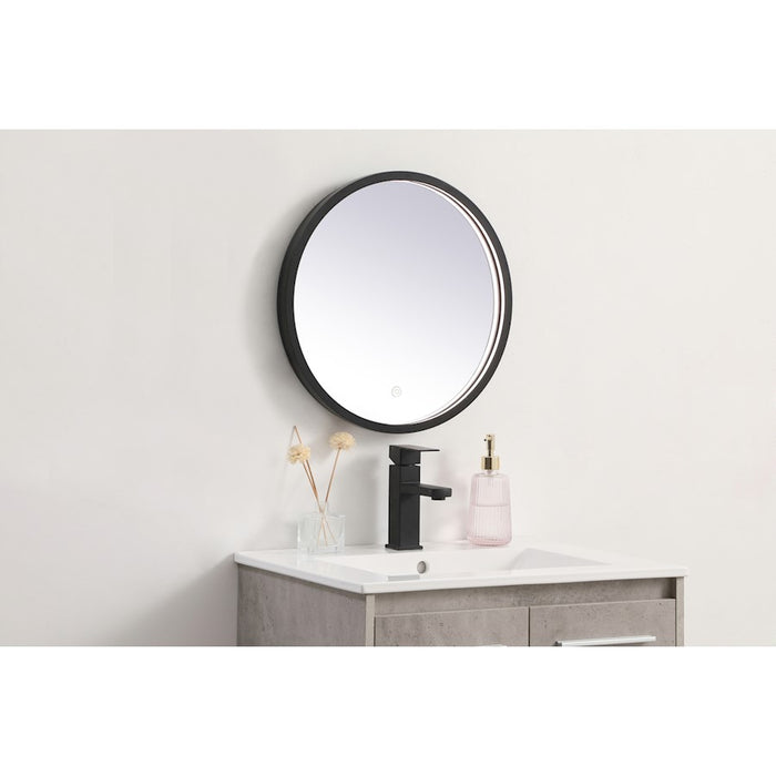 Elegant Decor Pier 18" LED Mirror/3000K/4200K/6400K, Black