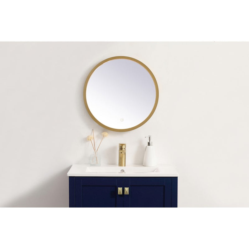 Elegant Decor Pier 18" LED Mirror/3000K/4200K/6400K, Brass
