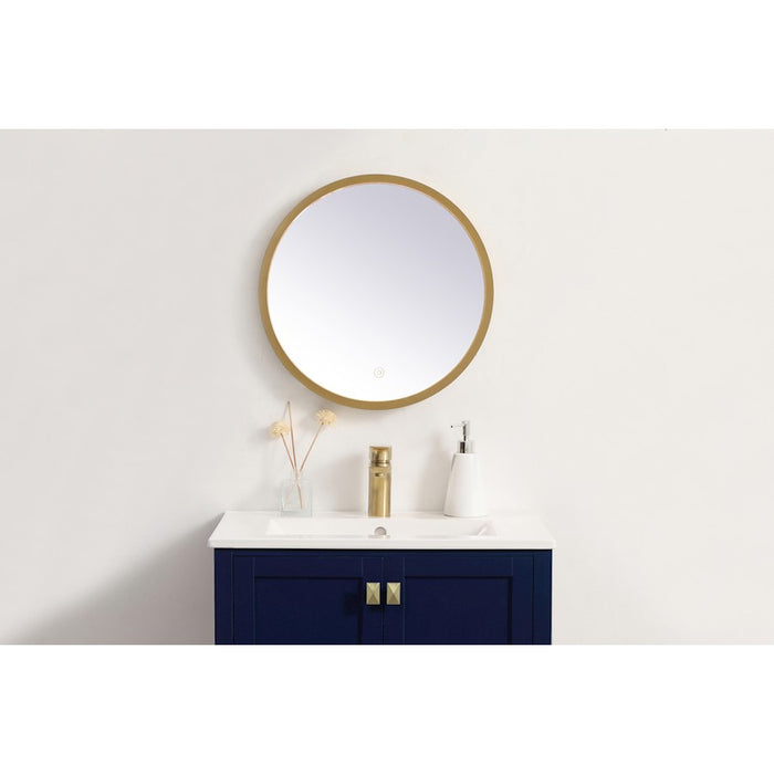 Elegant Decor Pier 18" LED Mirror/3000K/4200K/6400K, Brass