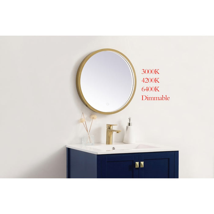 Elegant Decor Pier 18" LED Mirror/3000K/4200K/6400K, Brass